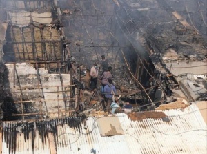 آتش سوزی در بازارچه ساحلی دیلم