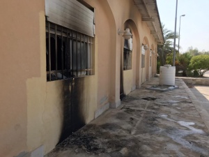 دفتر بازرسی منطقه ویژه پارس جنوبی به آتش کشیده شد+ تصاویر